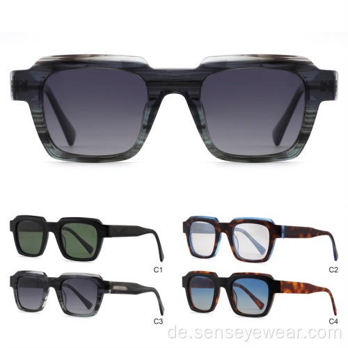 Männer Custom Logo UV400 Acetat polarisierte Sonnenbrille